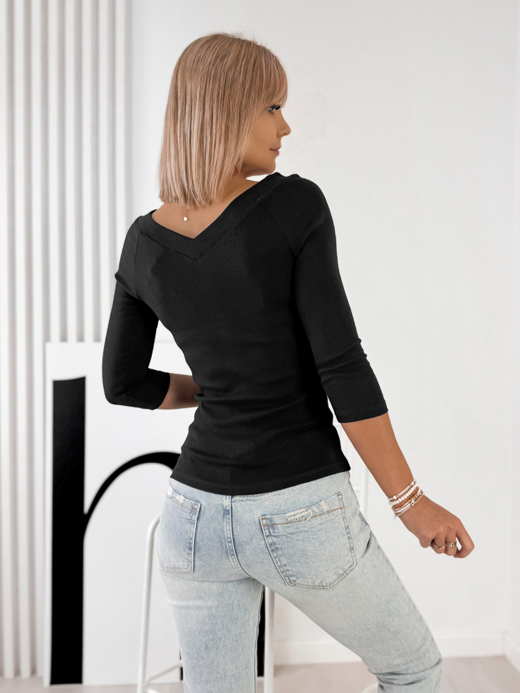 BLUZKA BASIC CZARNA