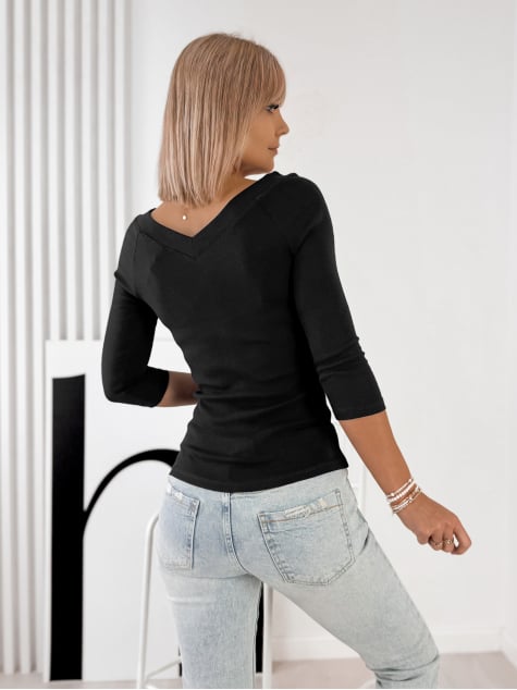 BLUZKA BASIC CZARNA