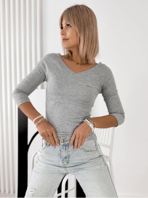 BLUZKA BASIC JASNOSZARA