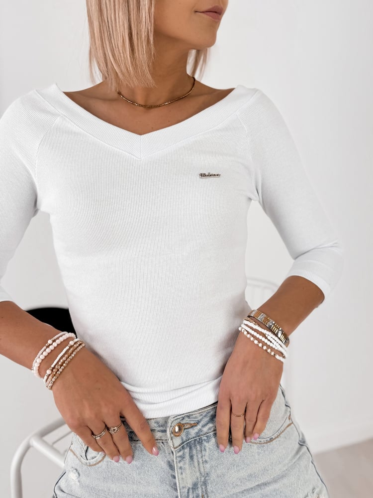 BLUZKA BASIC BIAŁA