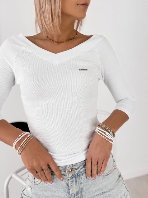 BLUZKA BASIC BIAŁA