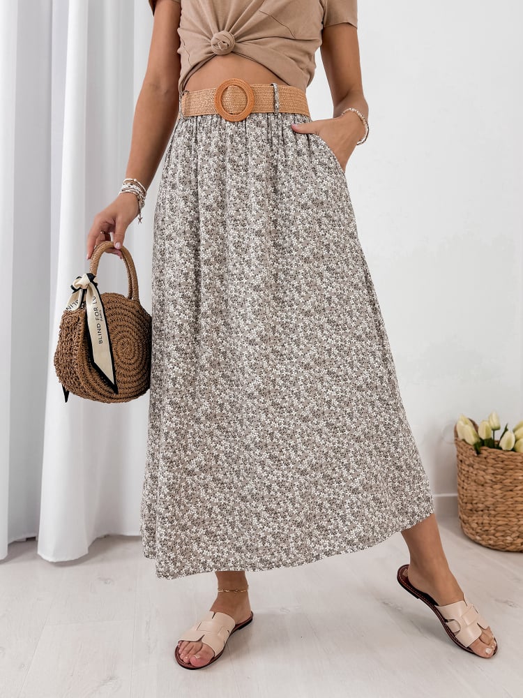 SPÓDNICA ZURTA CIEMNOBEŻOWA