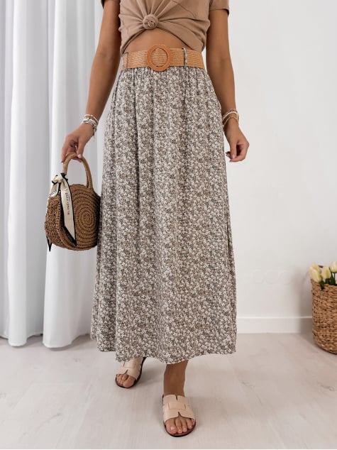 SPÓDNICA ZURTA CIEMNOBEŻOWA