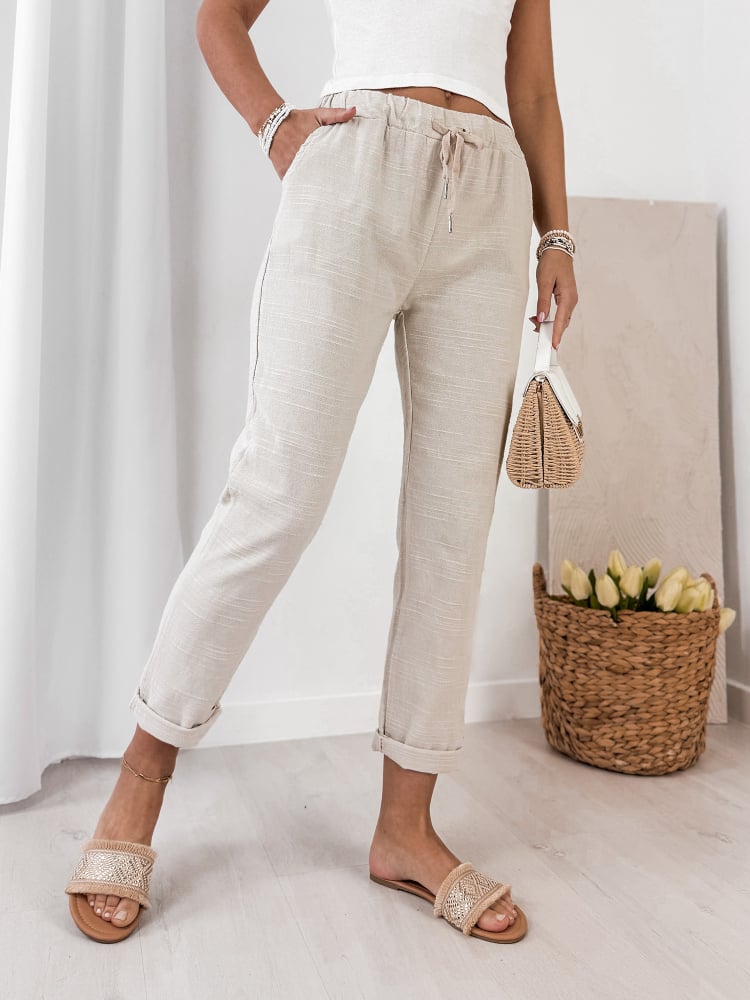 SPODNIE SELNA BEŻOWE