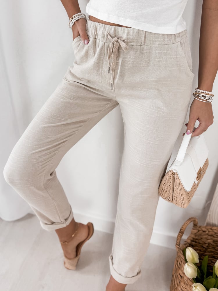 SPODNIE SELNA BEŻOWE