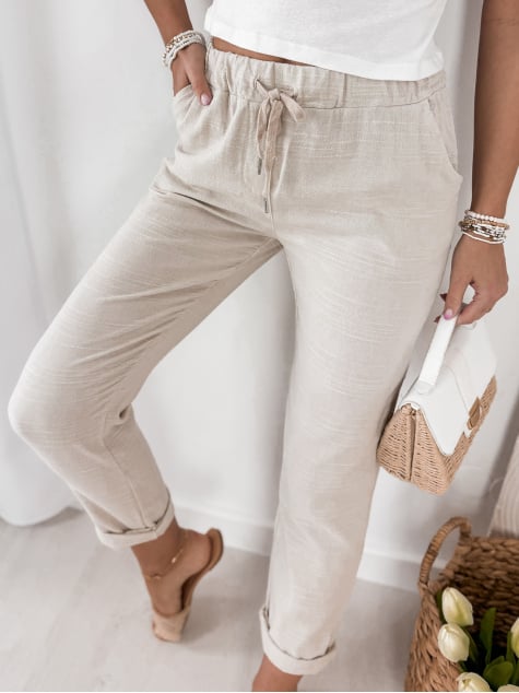 SPODNIE SELNA BEŻOWE