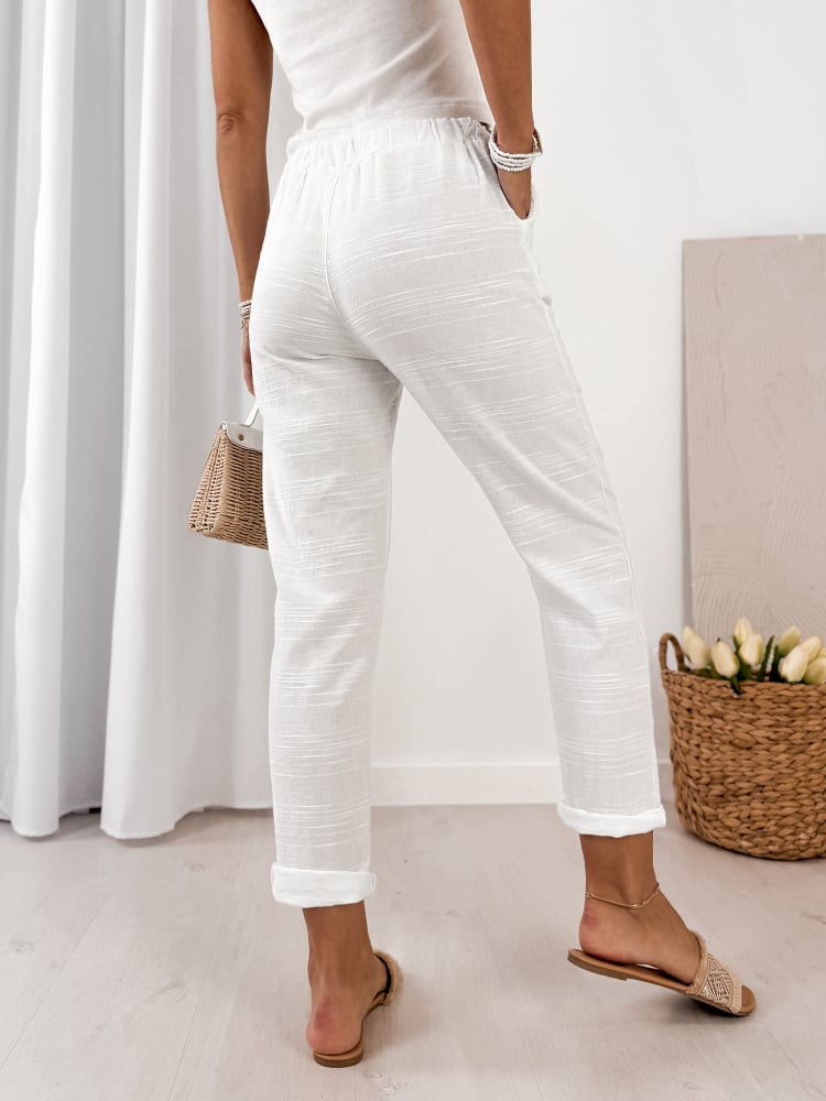 SPODNIE SELNA BIAŁE