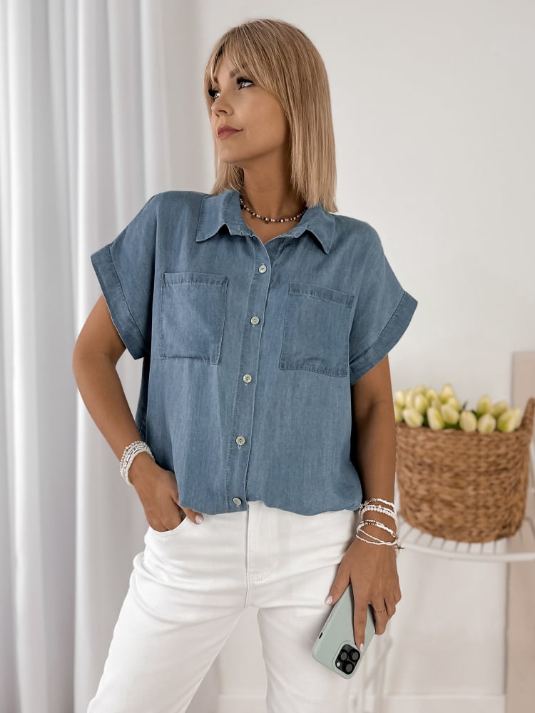 KOSZULA VILDO NIEBIESKA