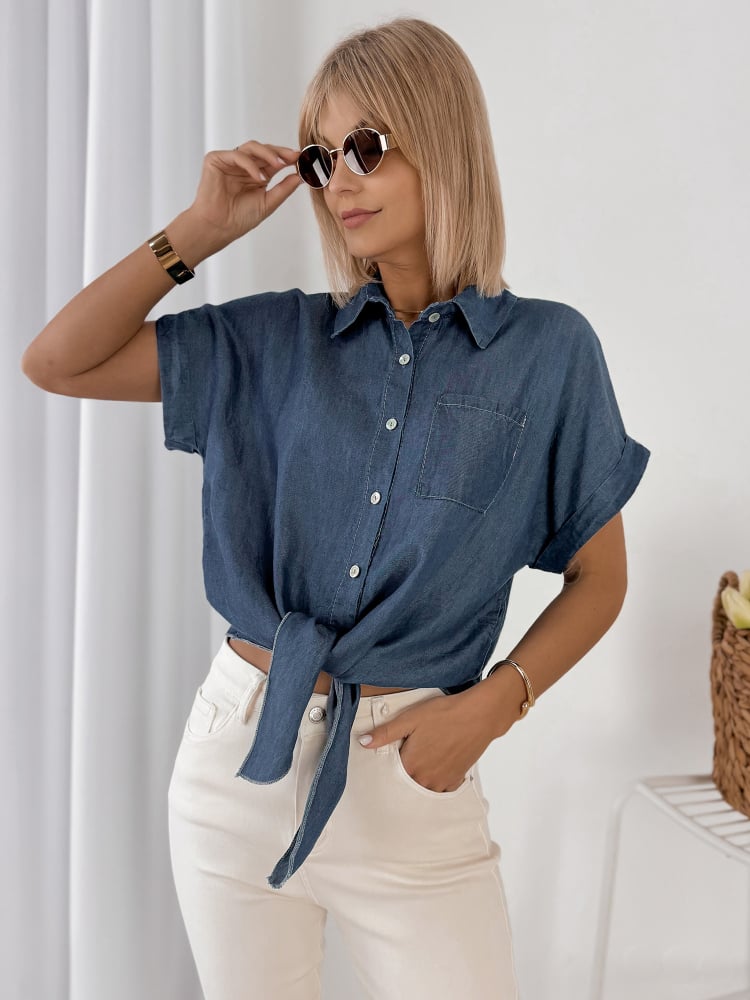 KOSZULA TARMO CIEMNONIEBIESKA