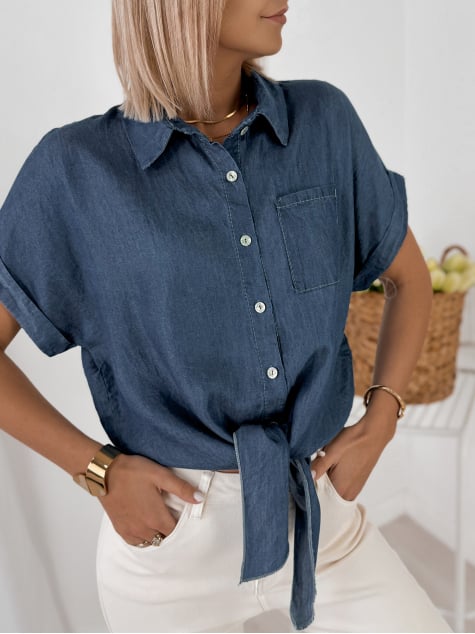 KOSZULA TARMO CIEMNONIEBIESKA