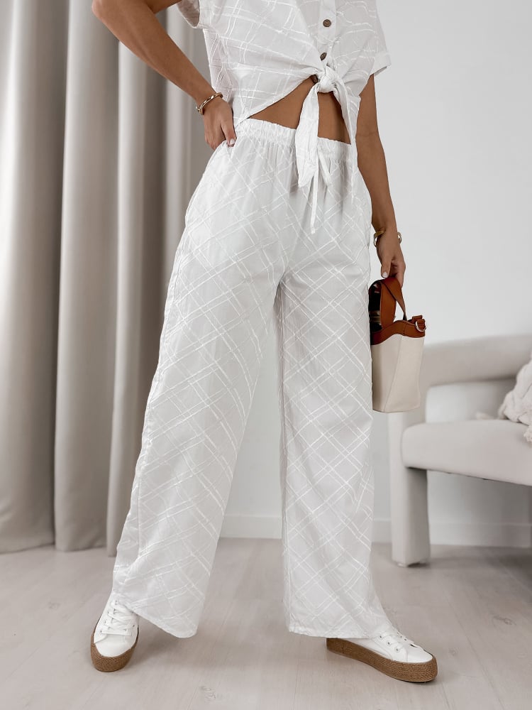 SPODNIE MAREZA BIAŁE