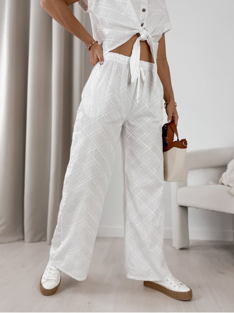 SPODNIE MAREZA BIAŁE