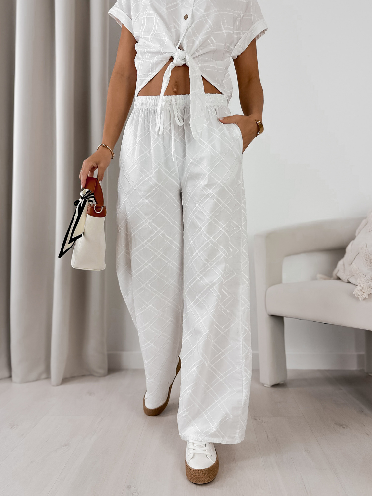 SPODNIE MAREZA BIAŁE