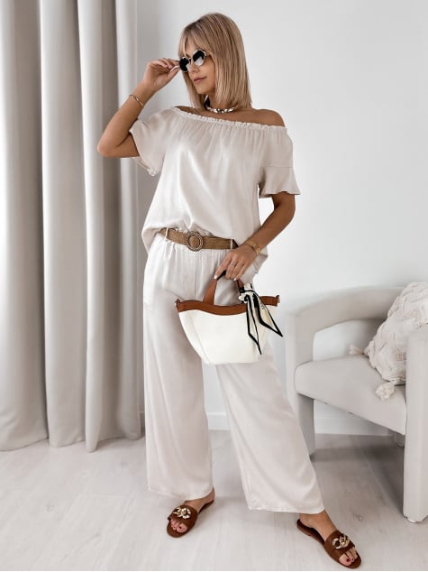 SPODNIE ENESSA BEŻOWE