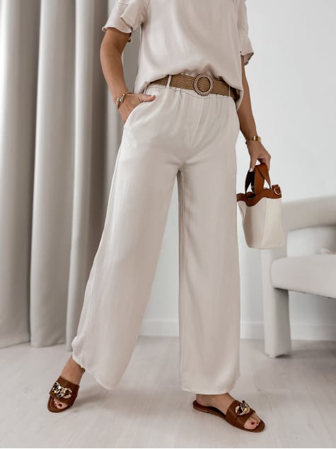 SPODNIE ENESSA BEŻOWE