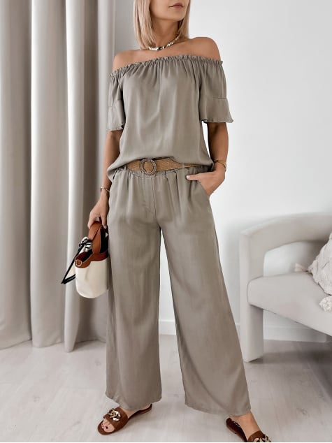 BLUZKA ENESSA CIEMNOBEŻOWA