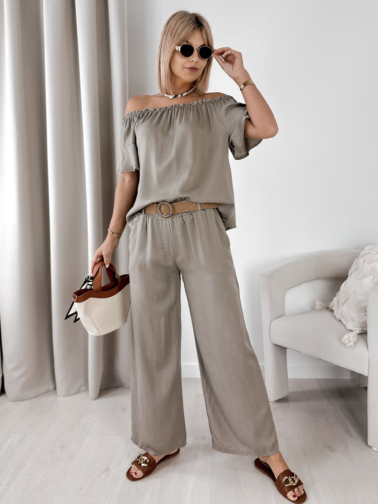 BLUZKA ENESSA CIEMNOBEŻOWA