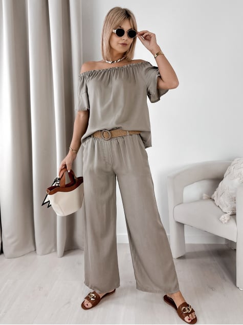 BLUZKA ENESSA CIEMNOBEŻOWA