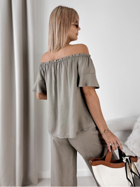 BLUZKA ENESSA CIEMNOBEŻOWA