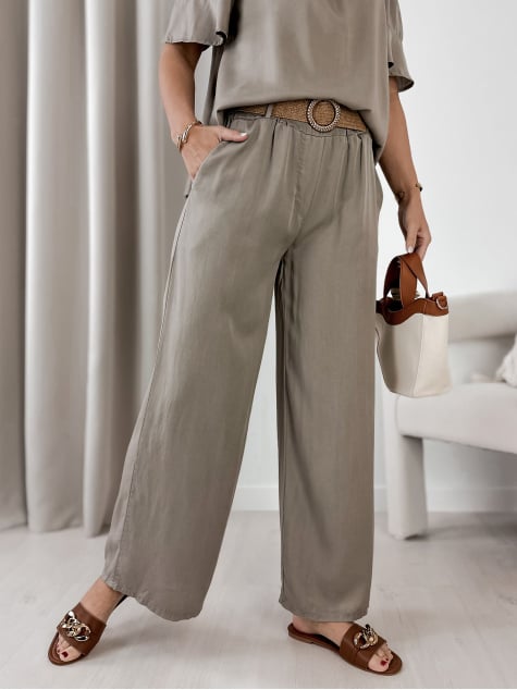 SPODNIE ENESSA CIEMNOBEŻOWE