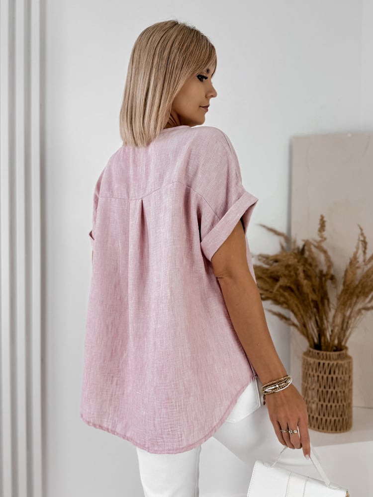 BLUZKA VALNIA PUDROWY RÓŻ