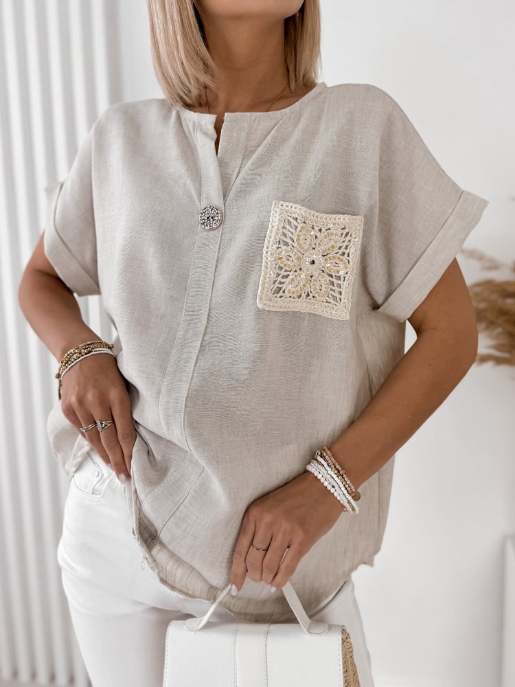 BLUZKA VALNIA BEŻOWA