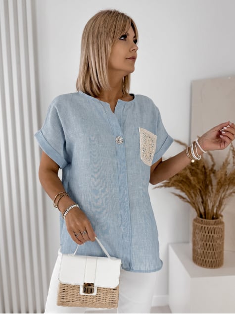 BLUZKA VALNIA BŁĘKITNA
