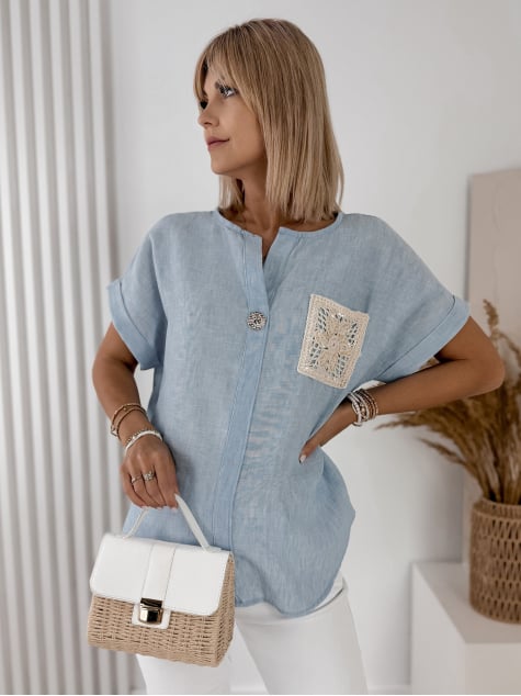 BLUZKA VALNIA BŁĘKITNA