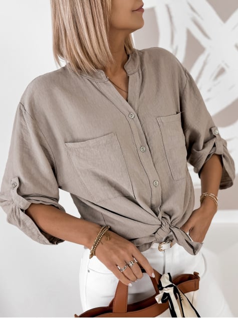 KOSZULA DAREYA CIEMNOBEŻOWA