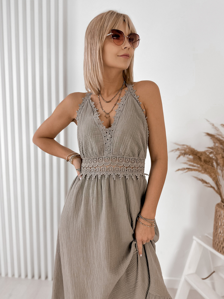 SUKIENKA CERINA CIEMNOBEŻOWA