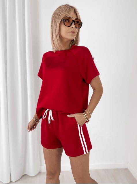 KOMPLET ROMENA CZERWONY