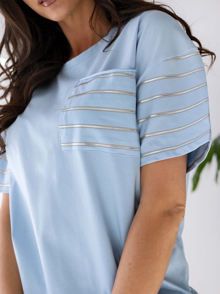 BLUZKA AZERIA BŁĘKITNA