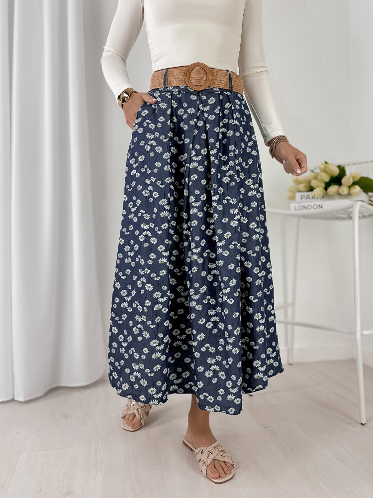 SPÓDNICA JULVIA GRANATOWA