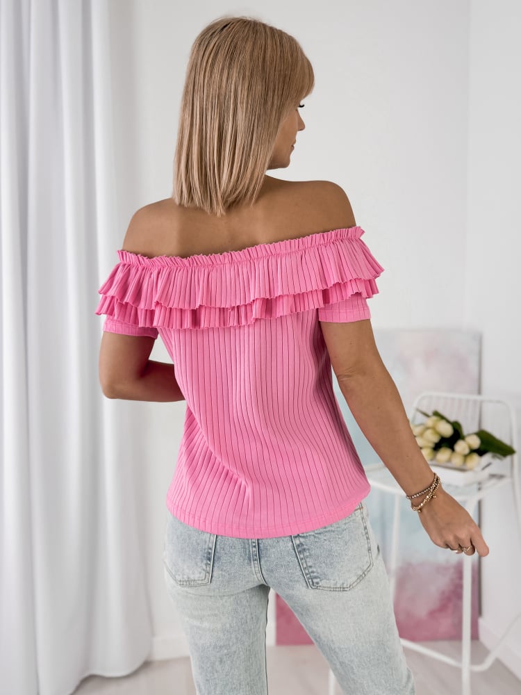 BLUZKA ASTRIDA PUDROWY RÓŻ