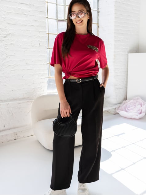 BLUZKA BASIQUE BORDOWA