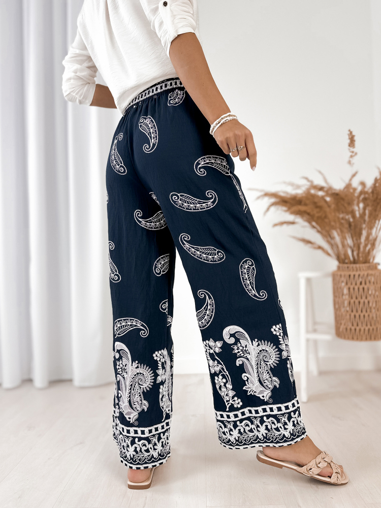 SPODNIE VELMIRA GRANATOWE