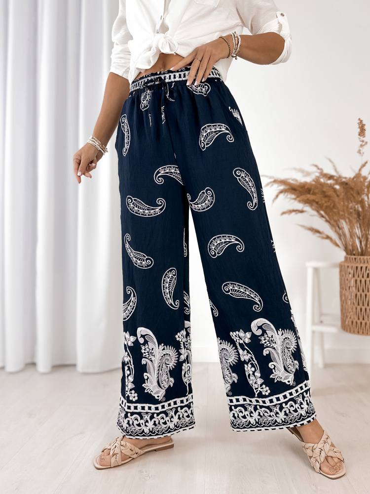 SPODNIE VELMIRA GRANATOWE