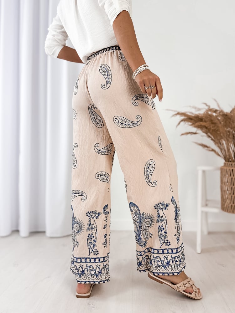 SPODNIE VELMIRA BEŻOWE