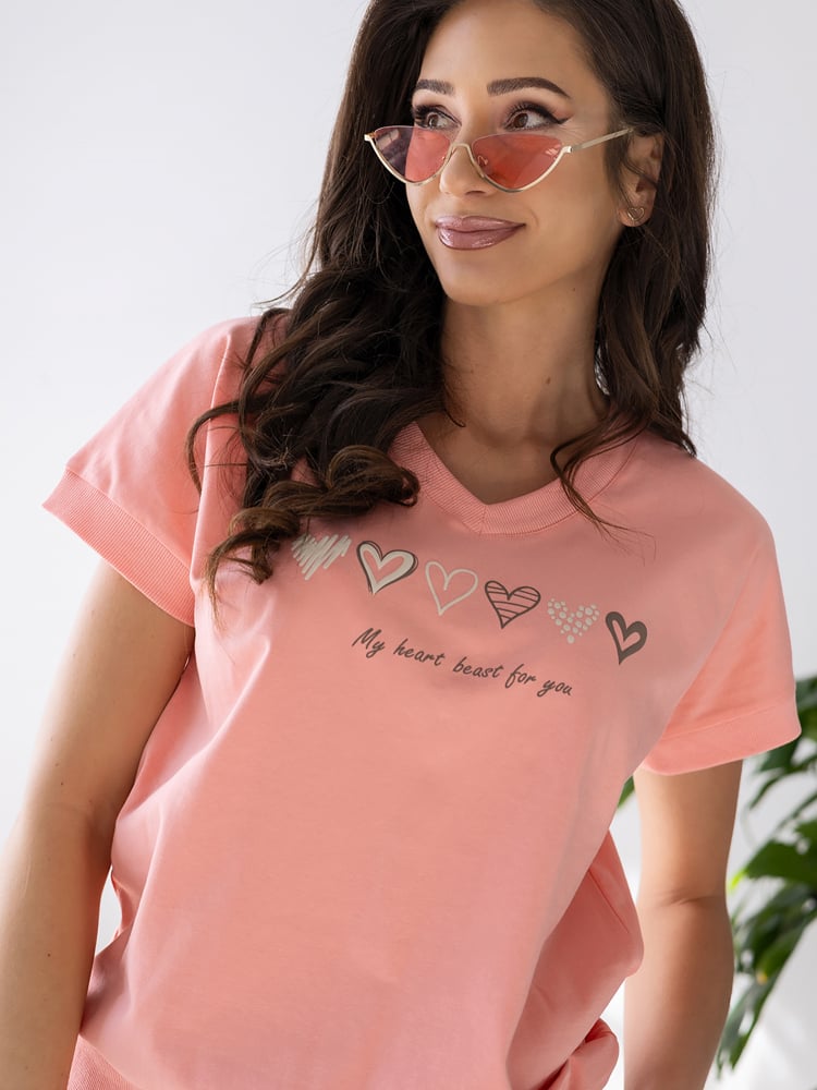 BLUZKA TINNA BRZOSKWINIOWA