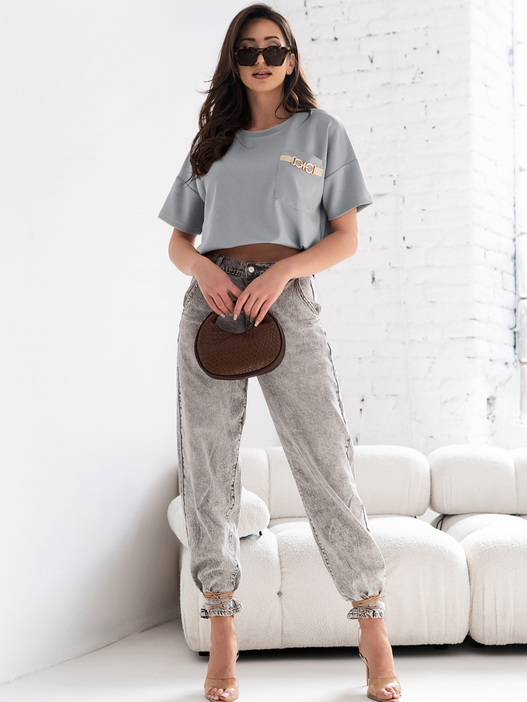 BLUZKA HELVARA SZARA