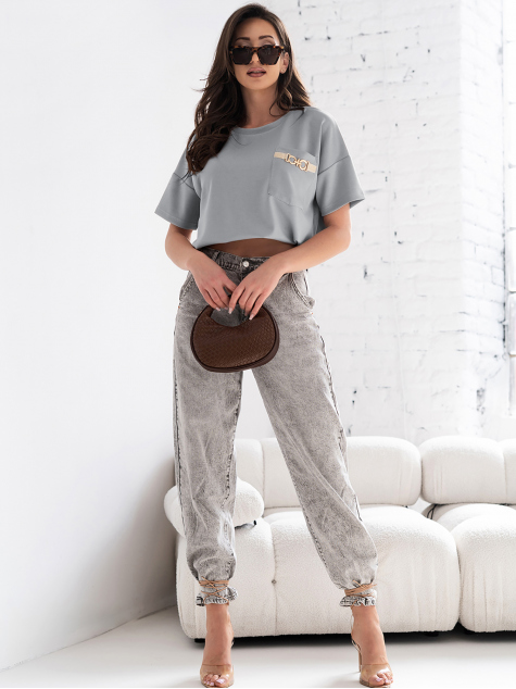 BLUZKA HELVARA SZARA