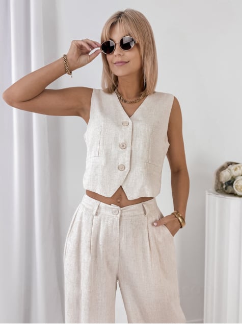 KOMPLET AMELISE BEŻOWY