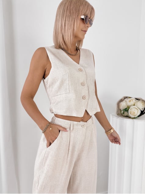 KOMPLET AMELISE BEŻOWY