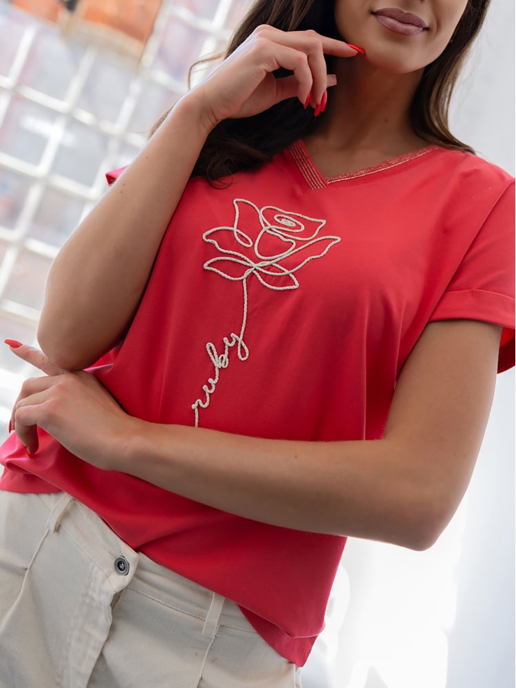 BLUZKA ELISORA MALINOWA