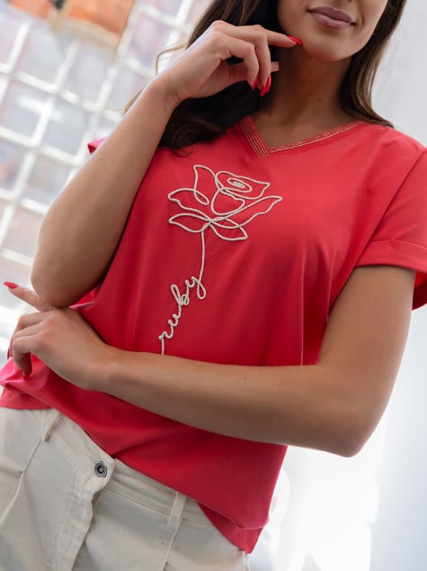 BLUZKA ELISORA MALINOWA