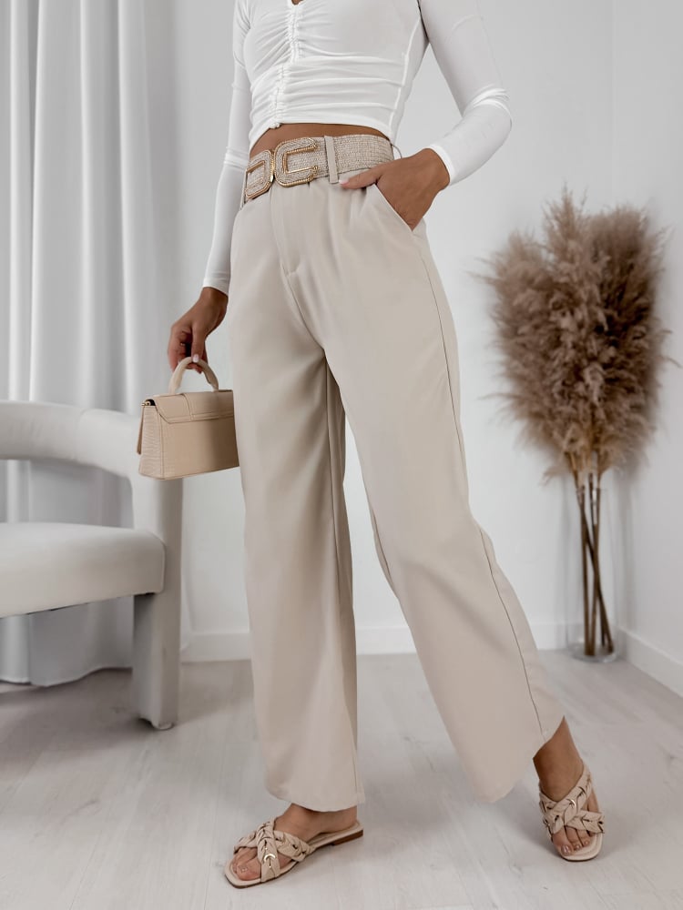 SPODNIE SOFRESA BEŻOWE