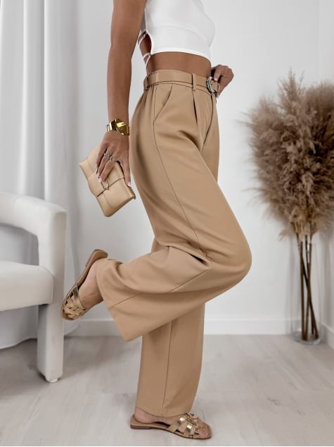 SPODNIE ZAREL KARMELOWE