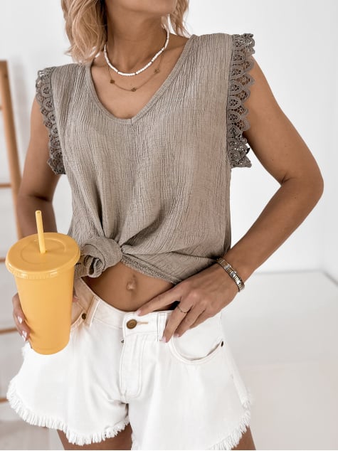 BLUZKA SALINYA CIEMNOBEŻOWA