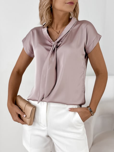 BLUZKA ROXANA PUDROWY RÓŻ