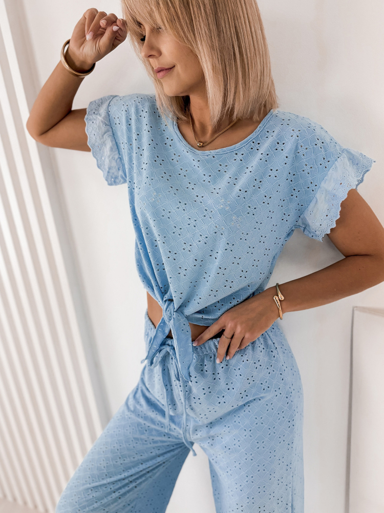 BLUZKA CAROLISSA BŁĘKITNA